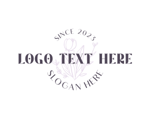 Flower Bouquet Wordmark Logo