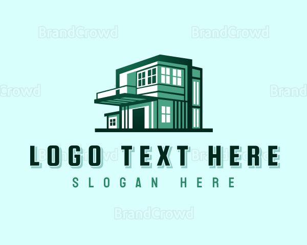 Geometric Contractor House Logo