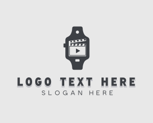 Watch - Clapperboard Movie Watch logo design