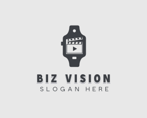 Clapperboard Movie Watch logo design