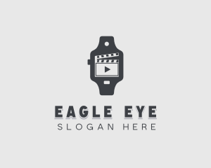 Clapperboard Movie Watch logo design