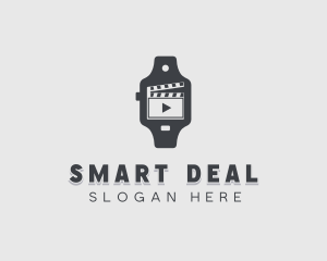 Clapperboard Movie Watch logo design