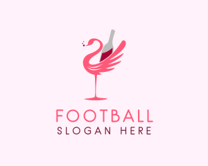 Alcohol - Flamingo Wine Beverage logo design
