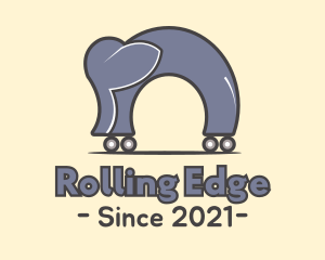 Skating - Elephant Skate Park logo design