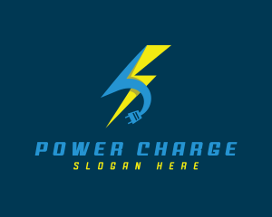 Power Lightning Electricity logo design