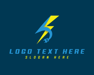 Thunder - Power Lightning Electricity logo design