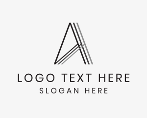 Minimalist - Geometric Minimalist Letter A logo design