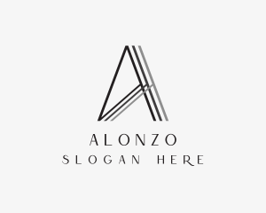 Geometric Minimalist Letter A logo design