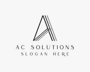 Geometric Minimalist Letter A logo design