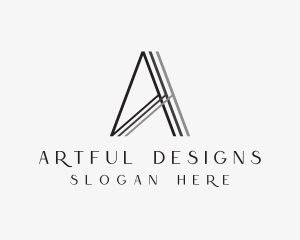 Geometric Minimalist Letter A logo design