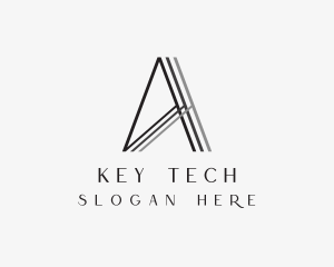 Geometric Minimalist Letter A logo design