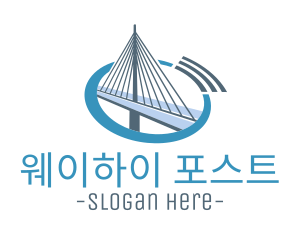 Blue Cable Bridge logo design