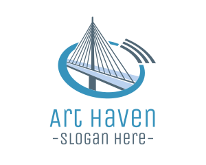 Blue Cable Bridge logo design