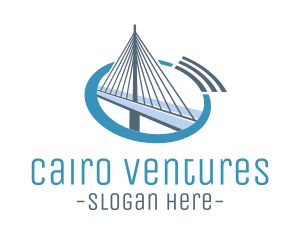 Blue Cable Bridge logo design