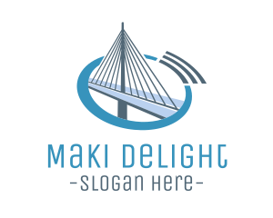 Blue Cable Bridge logo design