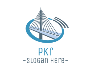 Blue Cable Bridge logo design