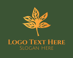 Fall - Orange Fall Leaf logo design