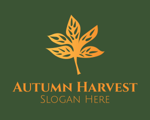 Orange Fall Leaf logo design