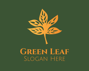 Orange Fall Leaf logo design