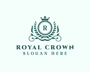 Royal Crown Wreath Boutique logo design