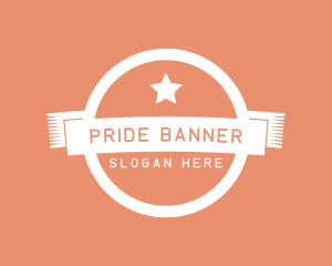 Retro Business Star Banner logo design