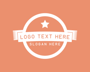 Badge - Retro Business Star Banner logo design