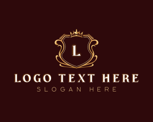 Luxe - Premium Crown Shield logo design