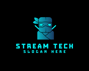 Streamer - Ninja Assassin Streamer logo design