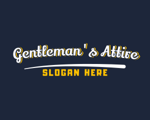 Menswear - Retro Menswear Business logo design