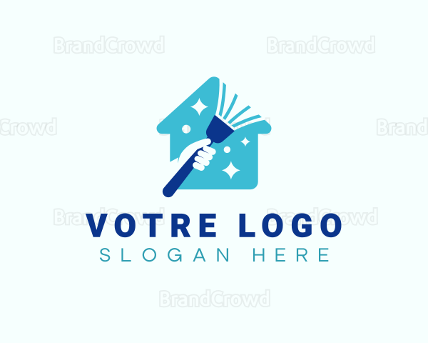Broom Clean Sweeping Logo