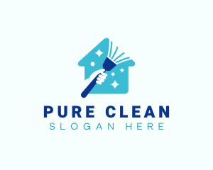 Broom Clean Sweeping logo design