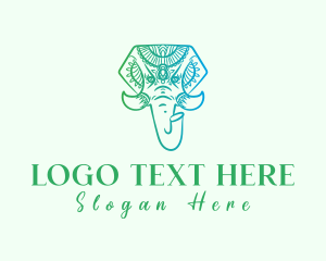 Neon - Sacred Mandala Elephant logo design