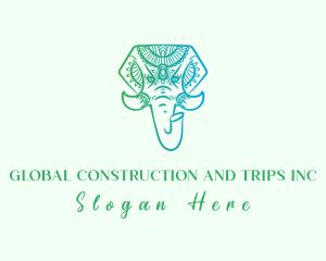 Neon - Sacred Mandala Elephant logo design