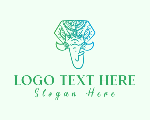 Sacred Mandala Elephant Logo