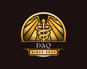 Emblem - Medical Laboratory Caduceus logo design