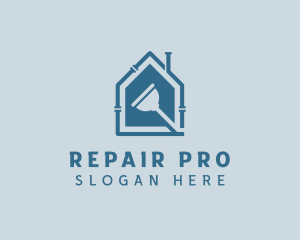 Plumbing Plunger Repair logo design