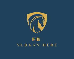 Gold - Golden Horse Shield logo design