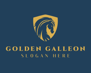 Golden Horse Shield logo design