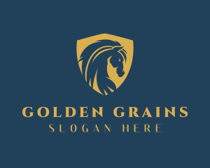 Golden Horse Shield logo design