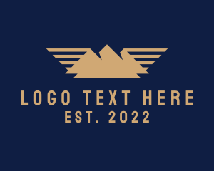 Climbing - Travel Mountain Wings logo design