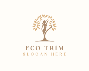 Woman Eco Wellness logo design