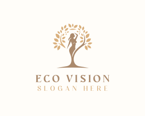 Woman Eco Wellness logo design