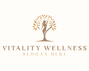 Woman Eco Wellness logo design