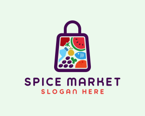 Food Shopping Market logo design