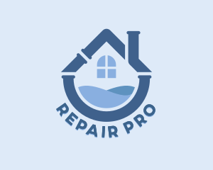 Pipe Repair Plumbing logo design