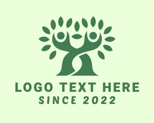 Vegan - People Charity Tree logo design