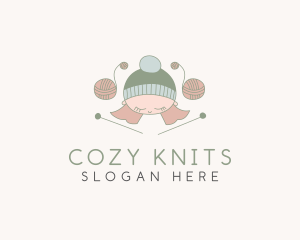 Cute Kid Crochet  logo design