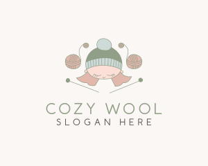 Cute Kid Crochet  logo design