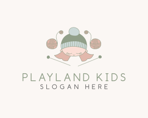 Cute Kid Crochet  logo design