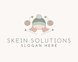 Skein - Cute Kid Crochet logo design